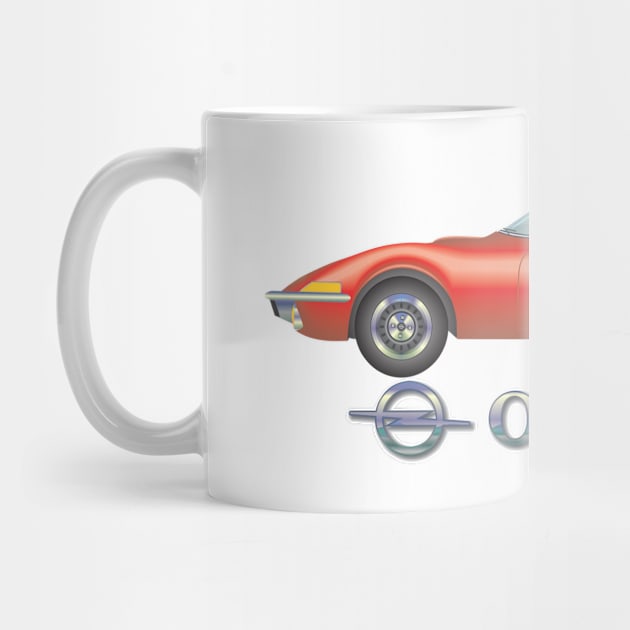 Red Opel GT by Norwood Designs